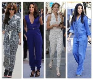 los monos de vestir son tendencia entre las famosas