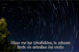 Lluvia de estrellas en noche despejada