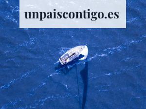 aerial view of boat sailing on blue ocean
