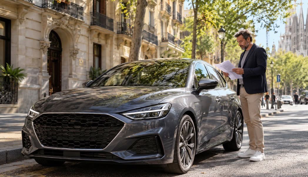 hombre que empeña coche en barcelona